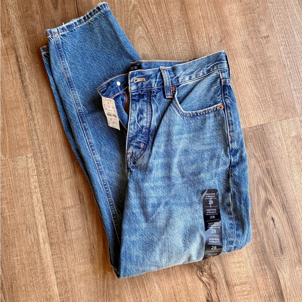 J. Crew Women's Straight Leg Jeans - Medium Blue